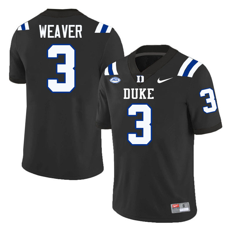 Caleb Weaver Duke Jersey,Duke Blue Devils #3 Caleb Weaver Jersey Youth College-Black